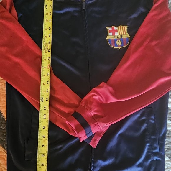 Men’s FCB Barcelona Soccer Track Jacket Blue-Red Size Medium - Picture 2 of 10